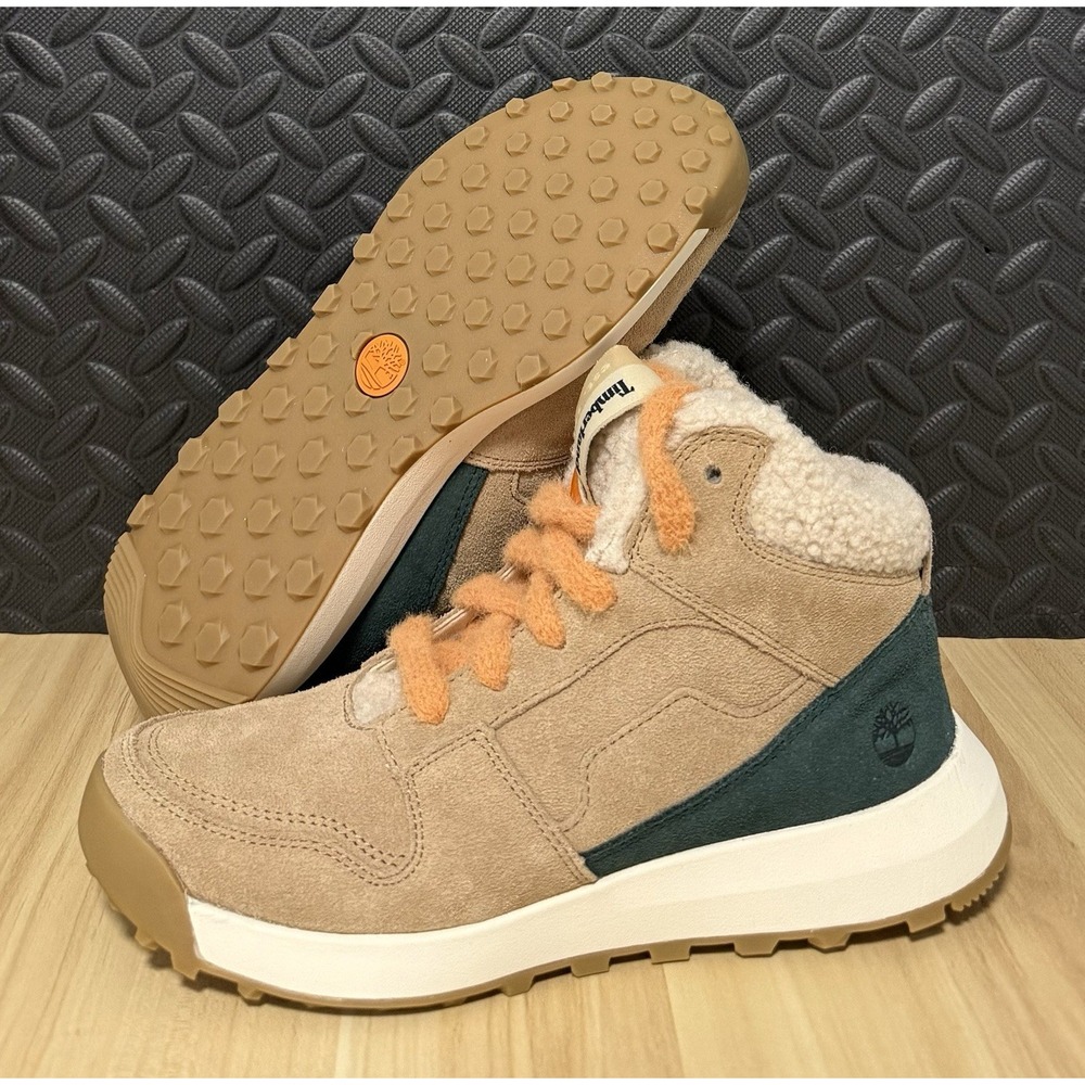 Timberland Retro Swift High Top Lace Hiking Beige Suede TB 0A431J EW1 Women Sz 8